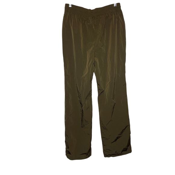 Good American Wide Leg Track Pants MEDIUM Mocha Pull On Casual Athletic Gym - Picture 2 of 13